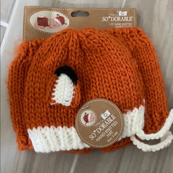 knitted fox hat